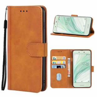 Leather Phone Case For Sharp Aquos Sense SHV40(Brown)