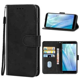 Leather Phone Case For Sharp Aquos Sense 3 Basic(Black)