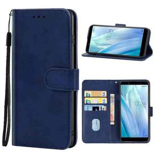 Leather Phone Case For Sharp Aquos Sense 3 Basic(Blue)