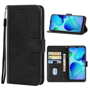 Leather Phone Case For TCL 20 AX 5G(Black)
