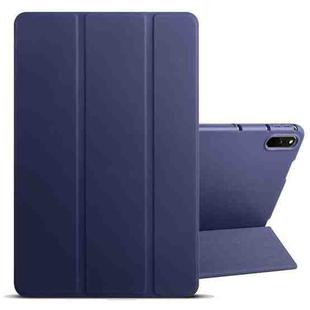 For Huawei Matepad 11 2021 3-folding Honeycomb TPU Leather Tablet Case(Dark Blue)