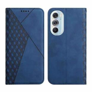 For Motorola Edge X30 Diamond Splicing Skin Feel Magnetic Leather Phone Case(Blue)