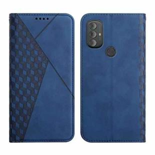 For Motorola Moto G Power 2022 Diamond Splicing Skin Feel Magnetic Leather Phone Case(Blue)