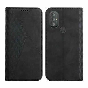 For Motorola Moto G Power 2022 Diamond Splicing Skin Feel Magnetic Leather Phone Case(Black)