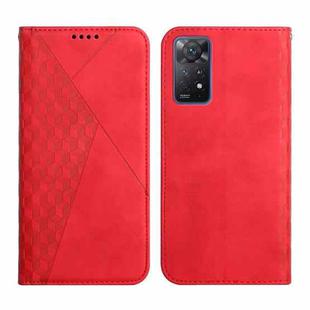 For Xiaomi Redmi Note 11 Pro International Version Diamond Splicing Skin Feel Magnetic Leather Phone Case(Red)