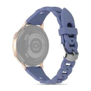 20mm Ring Buckle Silicone Watch Band(Light Blue)