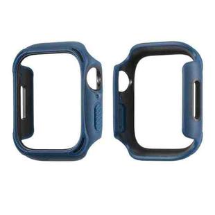 PC+TPU Two-color Frame Watch Case For Apple Watch Series 8 / 7 45mm(Dark Blue+Black)
