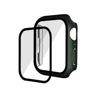 Electroplating Matte All-inclusive PC + Tempered Glass Watch Case For Apple Watch Series 9 / 8 / 7 41mm(Alfalfa Grass Aluminum)