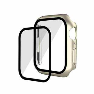 Electroplating Matte All-inclusive PC + Tempered Glass Watch Case For Apple Watch Series 9 / 8 / 7 45mm(Star Silver)