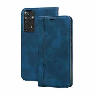 For Xiaomi Redmi Note 11 / Note 11S Frosted Business Magnetic Flip Leather Phone Case(Blue)