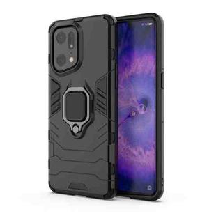 For OPPO Find X5 Pro Magnetic Ring Holder PC + TPU Phone Case(Black)