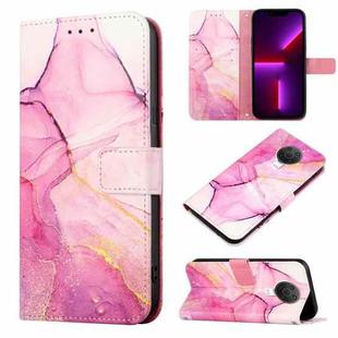 For Nokia G10 / G20 / 6.3 PT003 Marble Pattern Flip Leather Phone Case(Pink Purple Gold LS001)