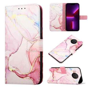 For Nokia X10 / X20 PT003 Marble Pattern Flip Leather Phone Case(Rose Gold LS005)