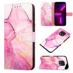 For Nokia XR 20 PT003 Marble Pattern Flip Leather Phone Case(Pink Purple Gold LS001)