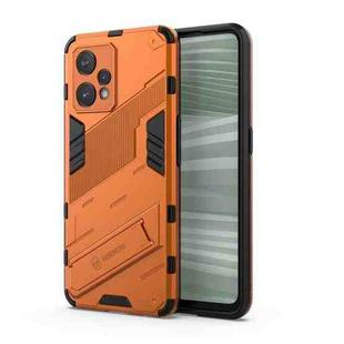 For OPPO Realme 9 Pro+ Punk Armor 2 in 1 PC + TPU Shockproof Phone Case with Invisible Holder(Orange)