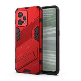 For OPPO Realme 9 Pro+ Punk Armor 2 in 1 PC + TPU Shockproof Phone Case with Invisible Holder(Red)