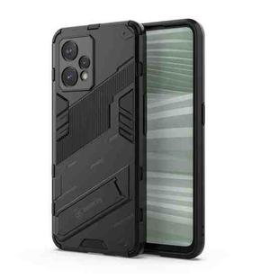 For OPPO Realme 9 Pro+ Punk Armor 2 in 1 PC + TPU Shockproof Phone Case with Invisible Holder(Black)