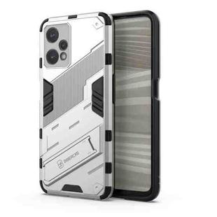 For OPPO Realme 9 Pro Punk Armor 2 in 1 PC + TPU Shockproof Phone Case with Invisible Holder(White)