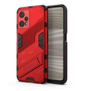 For OPPO Realme 9 Pro Punk Armor 2 in 1 PC + TPU Shockproof Phone Case with Invisible Holder(Red)