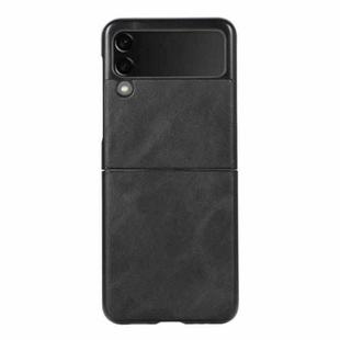 For Samsung Galaxy Z Flip 3 5G Cowhide Texture PU Phone Case(Black)