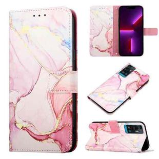 For ZTE Blade A71 PT003 Marble Pattern Flip Leather Phone Case(LS005)