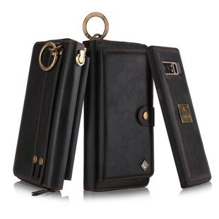 For Galaxy Note 8 POLA Multi-function Fashion Zipper Magnetic Horizontal Flip Leather Case with Card Slots & Wallet & Photo Frame & Lanyard(Black)