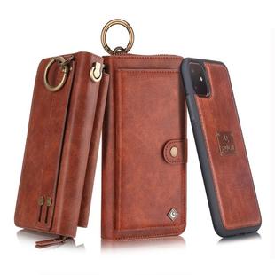 For iPhone 11 Pro Max POLA Multi-function Fashion Zipper Magnetic Horizontal Flip Leather Case with Card Slots & Wallet & Photo Frame & Lanyard(Brown)