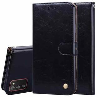 For Samsung Galaxy A03s 164mm Oil Wax Texture Leather Phone Case(Black)