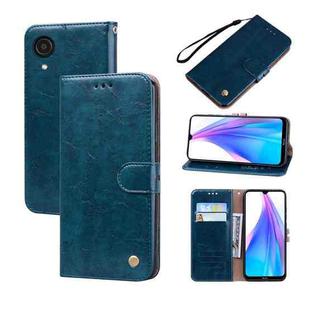 For Samsung Galaxy A03 Core Oil Wax Texture Leather Phone Case(Blue)