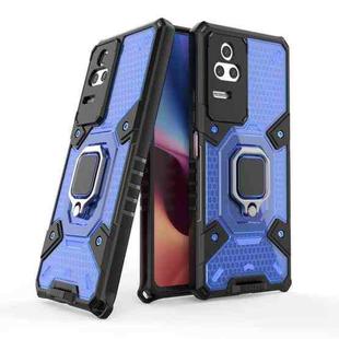 For Xiaomi Redmi K40S Space PC+TPU Shockproof Phone Case with Ring Holder(Blue)