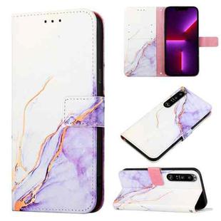 For Sony Xperia 1 III PT003 Marble Pattern Flip Leather Phone Case(LS006)