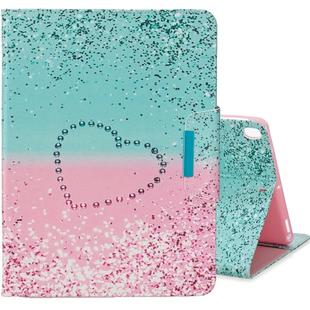 For iPad 10.2 Colored Drawing Pattern Horizontal Flip Leather Case with Holder & Card Slot & Wallet(Two Color Love Sand)