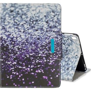 For iPad 10.2 Colored Drawing Pattern Horizontal Flip Leather Case with Holder & Card Slot & Wallet(Gradient Black Sand)
