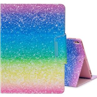 For iPad Pro 10.5 inch Colored Drawing Pattern Horizontal Flip Leather Case with Holder & Card Slot & Wallet(Striped Rainbow Sand)