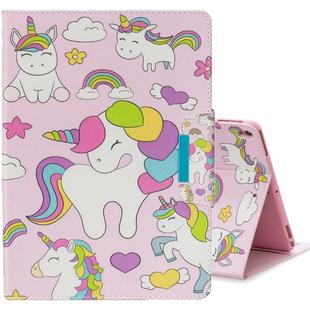 For iPad Pro 10.5 inch Colored Drawing Pattern Horizontal Flip Leather Case with Holder & Card Slot & Wallet(Multiple Unicorns)