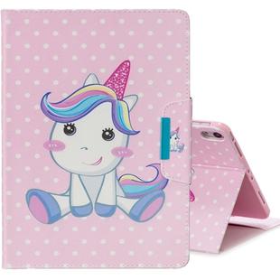 For iPad Pro 11 inch （2018） Colored Drawing Pattern Horizontal Flip Leather Case with Holder & Card Slot & Wallet(Cute Unicorn)