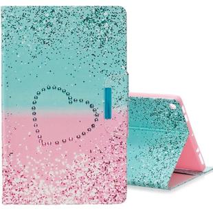 For Amazon Kindle Fire HD8 Colored Drawing Pattern Horizontal Flip Leather Case with Holder & Card Slot & Wallet(Two Color Love Sand)