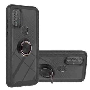 For Motorola Moto G Power (2022) / G Pure Shockproof PC + TPU Phone Case with Ring Holder(Black)