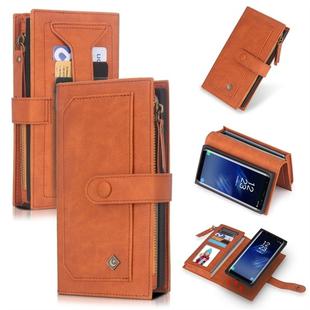 For Galaxy S8 / S8+ POLA Multi-function Fashion Magnetic Horizontal Flip Leather Case with Card Slots & Wallet & Photo Frame & Holder(Brown)