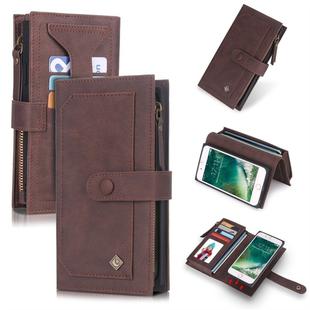 For iPhone 6 / 6s / 7 / 8 POLA Multi-function Fashion Magnetic Horizontal Flip Leather Case with Card Slots & Wallet & Photo Frame & Holder(Coffee)
