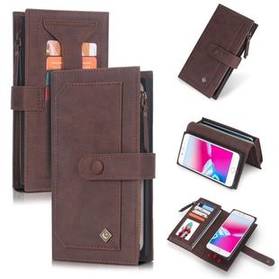 For iPhone 6 Plus / 6s Plus POLA Multi-function Fashion Magnetic Horizontal Flip Leather Case with Card Slots & Wallet & Photo Frame & Holder(Coffee)