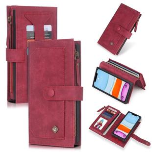 For iPhone 11 POLA Multi-function Fashion Magnetic Horizontal Flip Leather Case with Card Slots & Wallet & Photo Frame & Holder(Red)