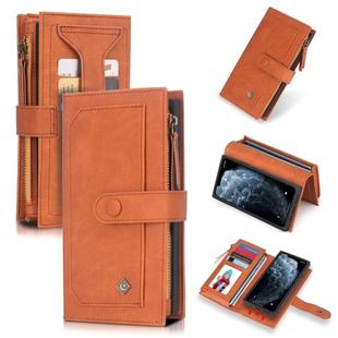 For iPhone 11 Pro POLA Multi-function Fashion Magnetic Horizontal Flip Leather Case with Card Slots & Wallet & Photo Frame & Holder(Brown)