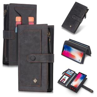 For iPhone X POLA Multi-function Fashion Magnetic Horizontal Flip Leather Case with Card Slots & Wallet & Photo Frame & Holder(Black)