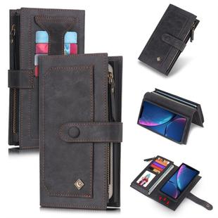 For iPhone XR POLA Multi-function Fashion Magnetic Horizontal Flip Leather Case with Card Slots & Wallet & Photo Frame & Holder(Black)