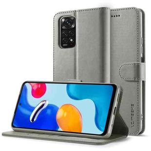 For Xiaomi Redmi Note 11 Pro International Version LC.IMEEKE Calf Texture Leather Phone Case(Grey)