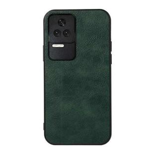 For Xiaomi Redmi K40S 5G Two-color Litchi Texture PU Phone Case(Green)