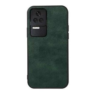 For Xiaomi Redmi K50 / K50 Pro Fine Hole Version Two-color Litchi Texture PU Phone Case(Green)