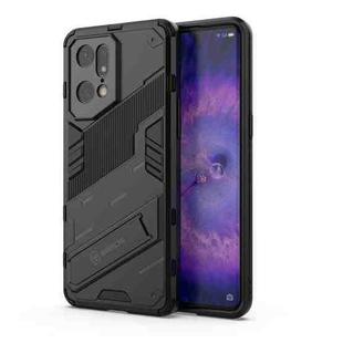 For OPPO Find X5 Pro Punk Armor 2 in 1 PC + TPU Shockproof Phone Case with Invisible Holder(Black)