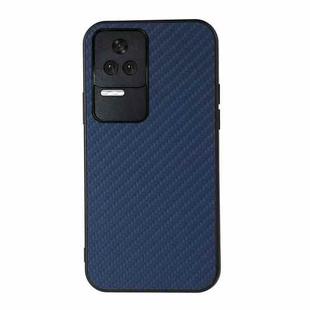 For Xiaomi Redmi K40S 5G Carbon Fiber Texture Shockproof Phone Case(Blue)